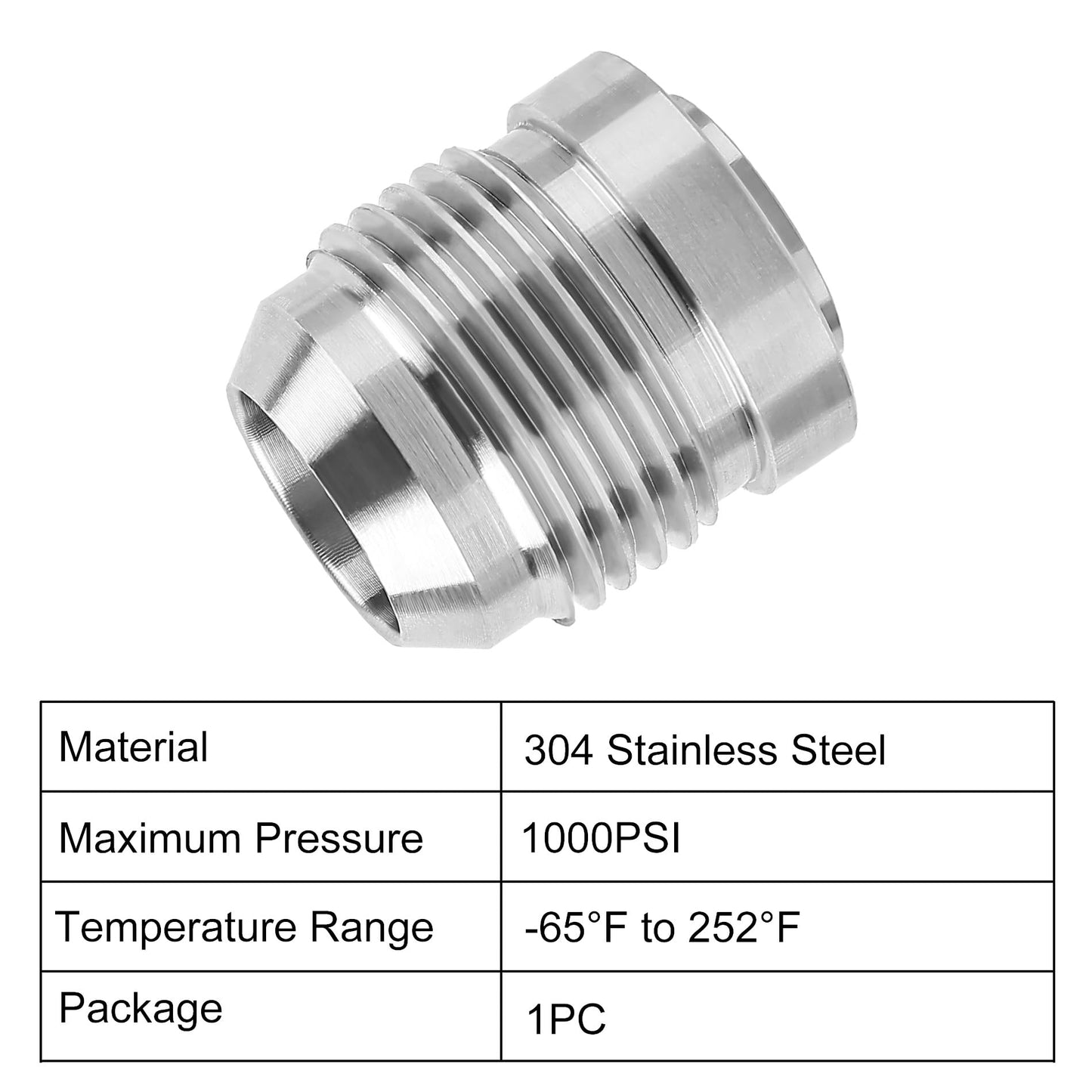 Male 10AN Weld on Bung Fitting Stainless Steel 2Pcs