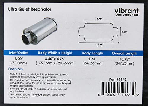 Vibrant Performance 3" Quiet Resonator