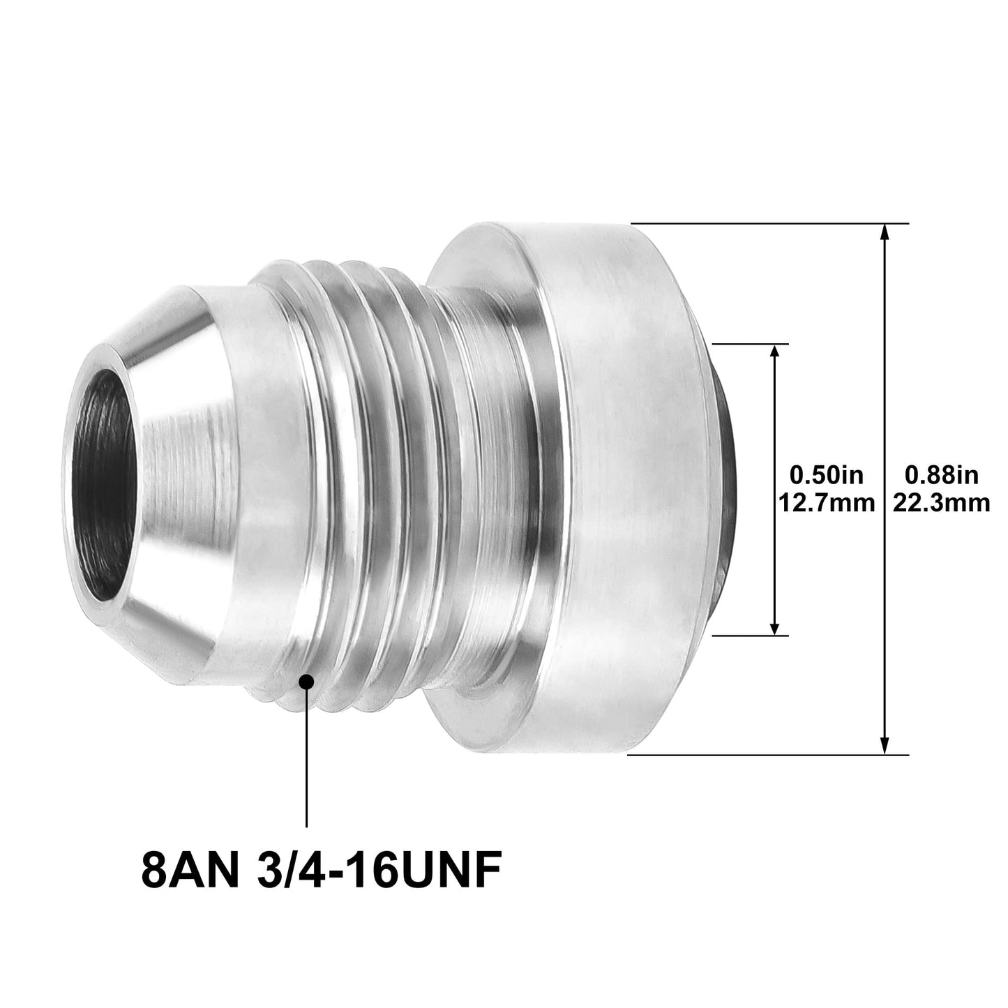 Male 10AN Weld on Bung Fitting Stainless Steel 2Pcs
