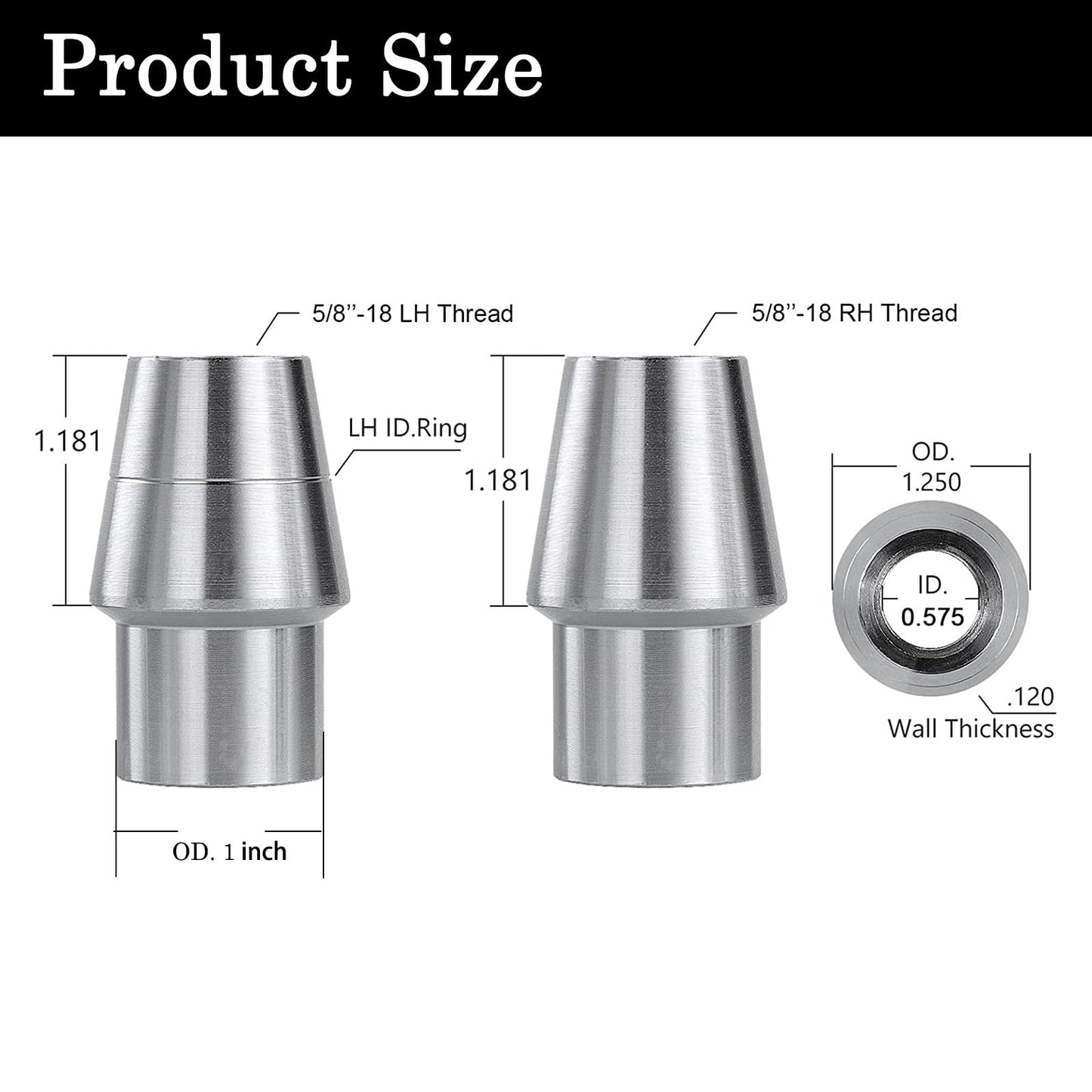 GaiRen 3/4'' Heim Joints Rod End Kit, 750” Chromoly Joints Panhard kit Right and Left Hand Thread (4 Pack)