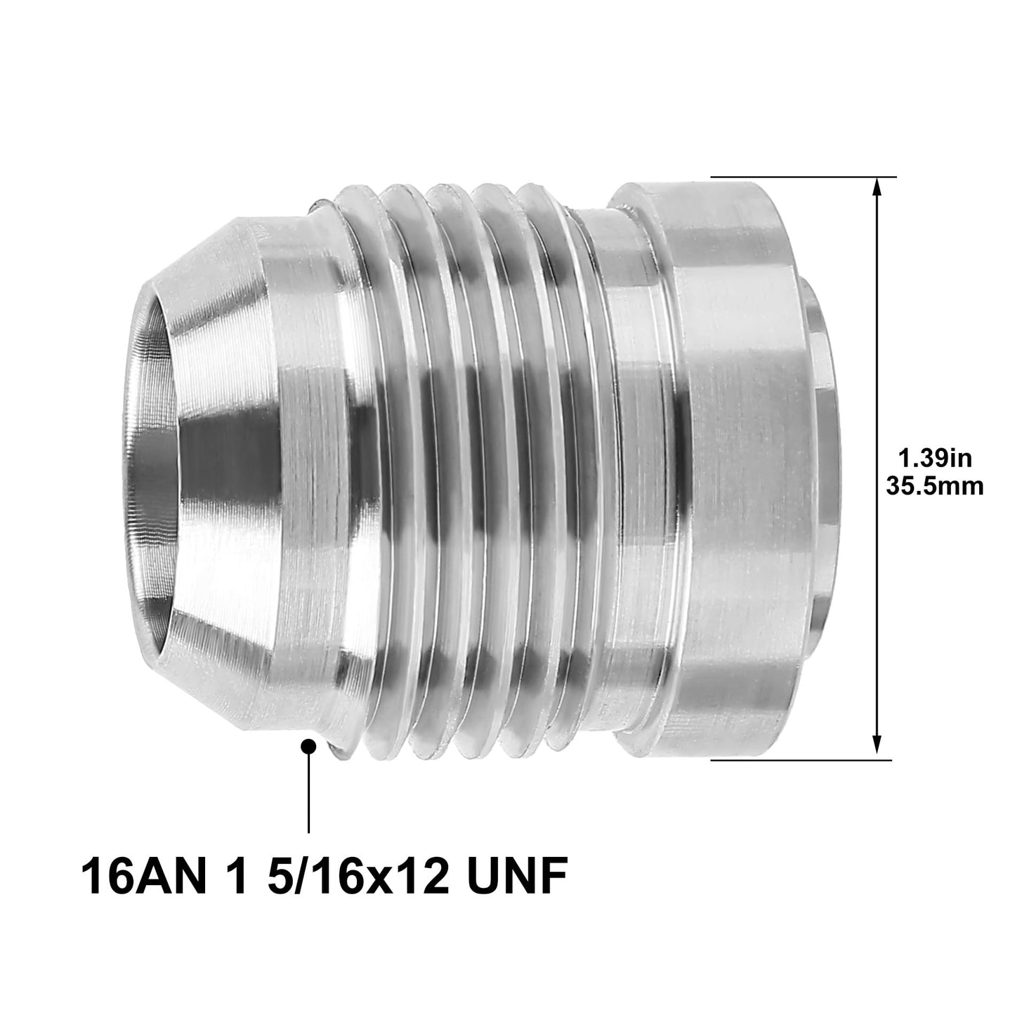 Male 10AN Weld on Bung Fitting Stainless Steel 2Pcs