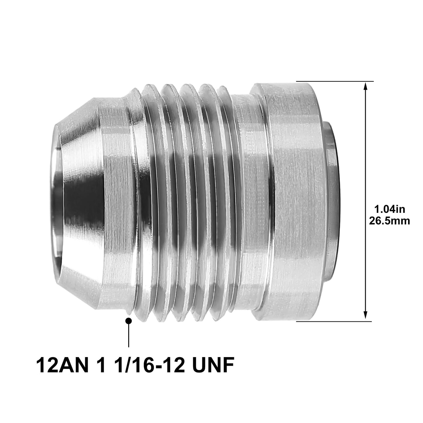 Male 10AN Weld on Bung Fitting Stainless Steel 2Pcs